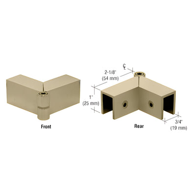 CRL Brushed Bronze Adjustable "Sleeve Over" Glass Clamp