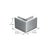 CRL 2-1/2" x 2" Polished Stainless 90º Outside Corner Mall Front Clamp
