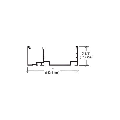 CRL-U.S. Aluminum Header/Sill for 1" Glass - 24'-2", Dark Bronze/Black Anodized Class 1