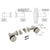 CRL 316 Brushed Stainless Double Arm Fixed Fitting Set for 1/2" Glass
