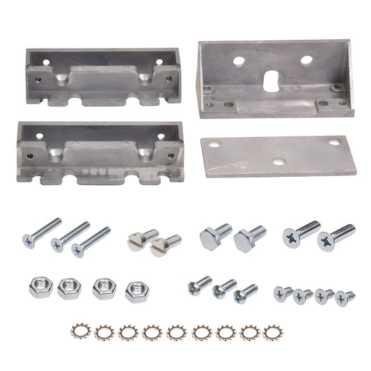 CRL 201381 Jackson OHC closer mounting kit - cast aluminum brackets, angle plate, screws, nuts, washers
