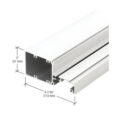 CRL-U.S. Aluminum Vertical Mullion 2" x 4-1/2", White KYNAR® Paint - 24'-2"