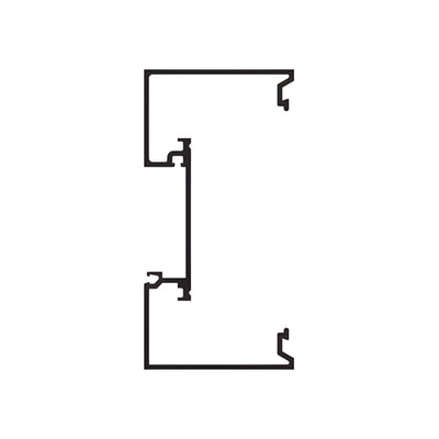 CRL-U.S. Aluminum Custom KYNAR® Paint Shallow Pocket Vertical Mullion for 1-5/16" Glass - 24'-2"
