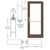 CRL-U.S. Aluminum Bronze Black Anodized Custom Single Series 550 Wide Stile Offset Pivot Entrance Door for Overhead Concealed Door Closer