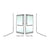 CRL-Blumcraft® Polished Stainless Left Hand Reverse Rail Mount "D" Exterior Top Securing Dummy Handle