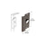 CRL Dark Bronze 6-1/2" Heavy Gauge Steel Latch Guard for Narrow Stile Flush Doors