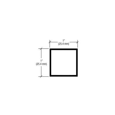 CRL-U.S. Aluminum Square Tube 1" x 1" 0.094, Dark Bronze Anodized - 21'-2"