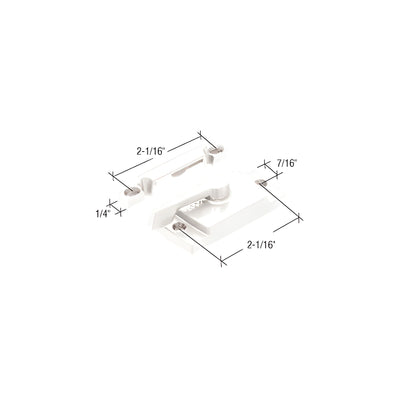 CRL White Sash Lock with Lugs - 7/16" Backset 2-1/16" Mounting Holes