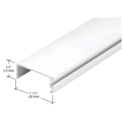 CRL-U.S. Aluminum White KYNAR® Paint Door Stop with Weatherseal - 21'-2"