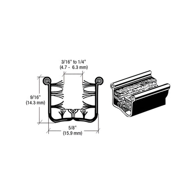 CRL Y528 Flexible Universal Channel for 1948-1962 Vehicles - 96" Length