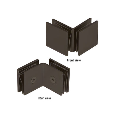CRL Oil Rubbed Bronze Open Face 90 Degree Square Glass Clamp