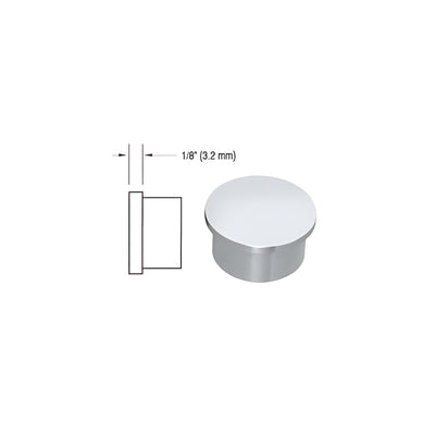 CRL Mill Flat End Cap for 1-1/2" Outside Diameter Tubing