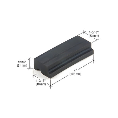 CRL-U.S. Aluminum 4" Setting Block for 1-5/16" Glazing- 100/Pk