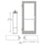 CRL-U.S. Aluminum Clear Anodized 550 Series Wide Stile (LHR) HLSO Single 3'0 x 7'0 Offset Hung with Butt Hinges for Surf Mount Closer Complete Door/Std. MS Lock, 7-1/2" Std. Bottom Rail
