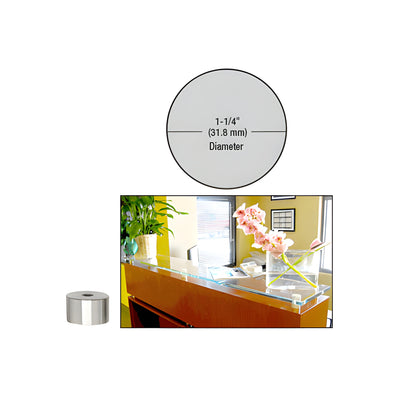 CRL Chrome 1-1/4" Diameter by 3/4" Standoff Base