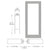 CRL-U.S. Aluminum Clear Anodized Custom Size Single Blank 550 Wide Offset Hung Entrance Door - No Prep