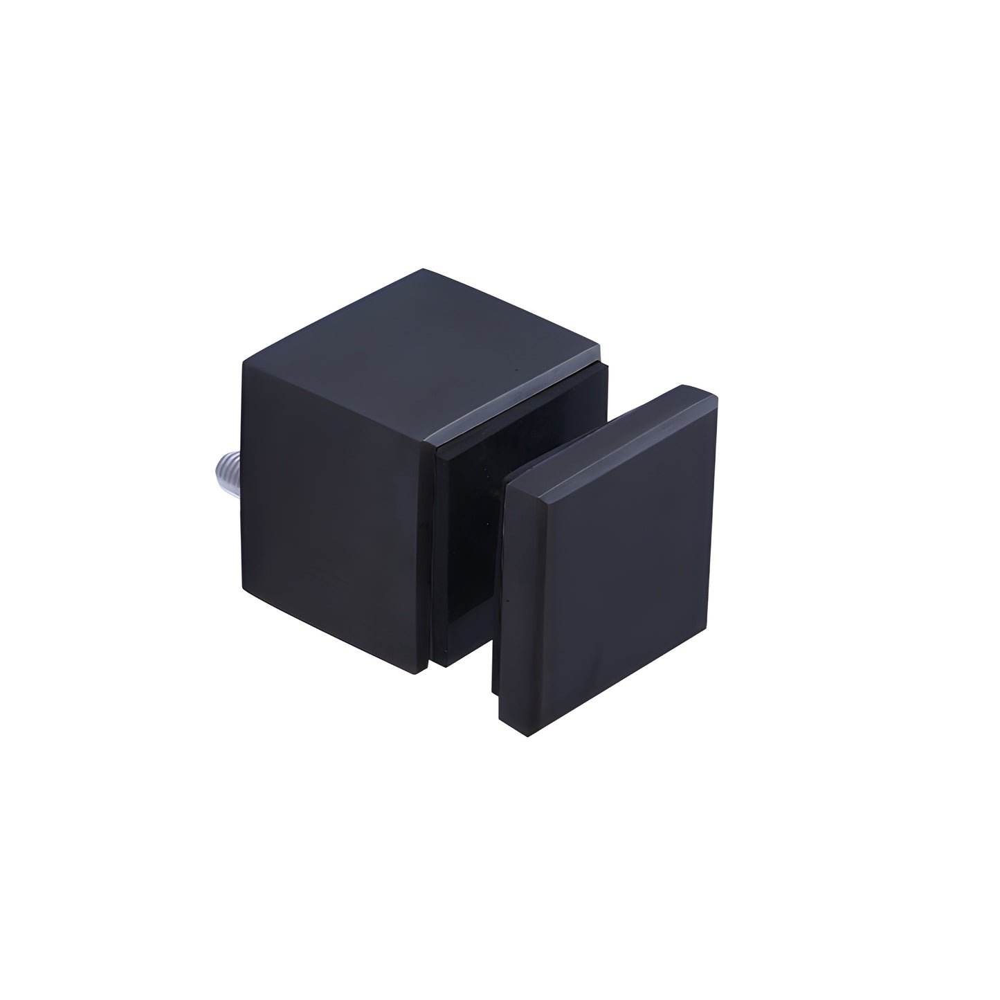 CRL Matte Black Glass Rail Square Standoff Base/Cap 1-3/4" Projection