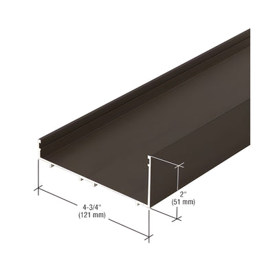CRL-U.S. Aluminum Head and Sill Channel - 24'-2", Dark Bronze/Black Anodized Class 1