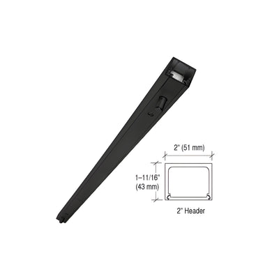 CRL Matte Black 72" Stock Size Double Door Narrow Header