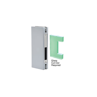 CRL Satin Anodized 4" x 10" Custom Keeper for Center Locks with Deadlocks