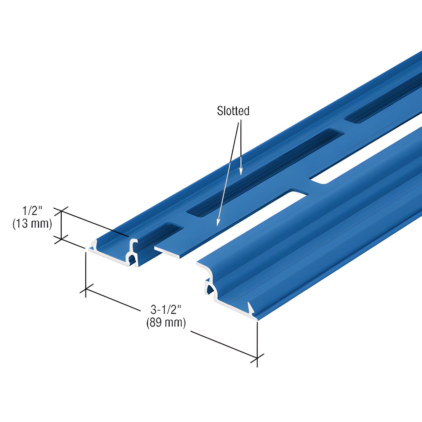 CRL-U.S. Aluminum KYNAR® Slotted Pocket Insert for 1" Glass 24'2"