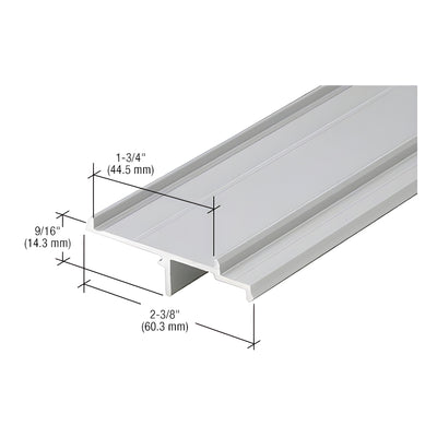 CRL-U.S. Aluminum Door Stop with Weatherseal, Clear Anodized Class 1 - 21'-2"