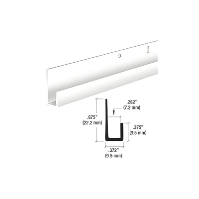 CRL White Electro-Static Paint 1/4" Standard Aluminum J-Channel
