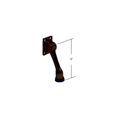 CRL Dark Bronze Door Mounted 4" Kick-Down Door Holder