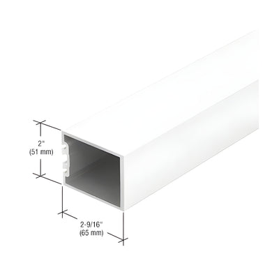 CRL-U.S. Aluminum White KYNAR® Paint Vertical Mullion for OS-2 Systems - 24'-2"