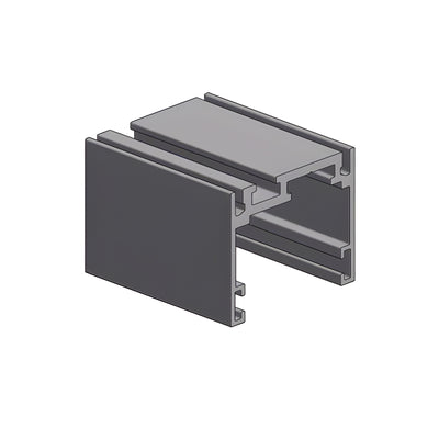 Fallbrook XL Brushed Nickel Fixed Panel Deep Head Channel 236" Length