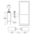 CRL-U.S. Aluminum White KYNAR® Paint Custom Single Series 400 Medium Stile Geared Hinge Entrance Door for Surface Mount Door Closer