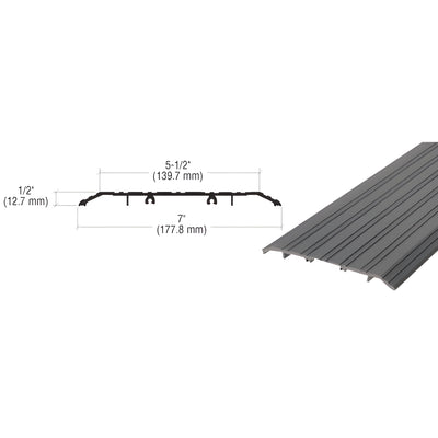 CRL Dark Bronze 7" x 1/2" Saddle Aluminum Threshold - 36-1/2" in Length
