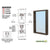 CRL Duranodic Bronze Anodized Narrow Inset Frame Interior Glazed Vision Window