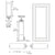 CRL-U.S. Aluminum White KYNAR® Paint Blank Single Series 850 Durafront Wide Stile Center Hung Entrance Door - No Prep