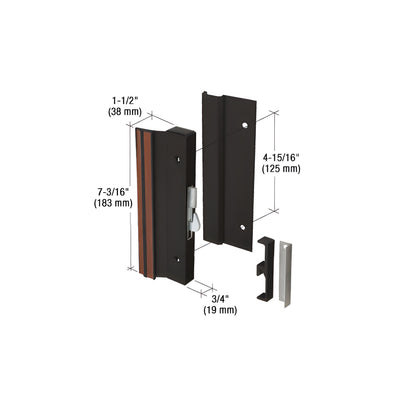 CRL Black Standard Profile Hook-Style Surface Mount Handle 4-15/16" Screw Holes