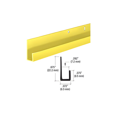 CRL Gold Anodized 1/4" Standard Aluminum J-Channel