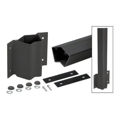 CRL 42" Matte Black Inside 135 Degree Fascia Mount Post Kits for 200, 300, 350, and 400 Series Rails
