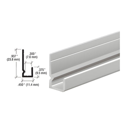 CRL Satin Anodized Standard Heavy Indented Back Aluminum 1/4" J-Channel
