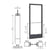 CRL-U.S. Aluminum Bronze Black Anodized 250 Series Narrow Stile (LHR) HLSO Single 3'0 x 7'0 Offset Hung with Butt Hinges for Surf Mount Closer Complete Door Std. Lock and 9-1/2" Bottom Rail for 1" Glass with Standard MS Lock and Bottom Rail