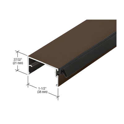 CRL-U.S. Aluminum Door Stop, Dark Bronze/Black Anodized Class 1, 21'-2"