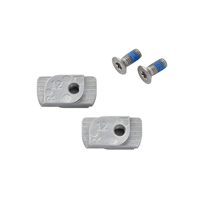 Fallbrook XL Hammer Head Nuts for 3/8" or 1/2" Glass (1 Pair)