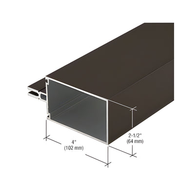 CRL-U.S. Aluminum 4" Vertical/Horizontal Mullion, Bronze Black Anodized - 24'-2"