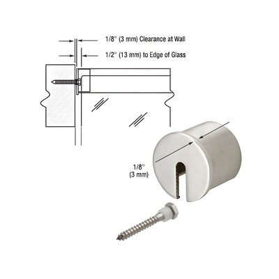 CRL 316 Polished Stainless Steel Stabilizing End Cap for 1-7/8" GRRF20 Series Roll Form Cap Railing