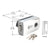 CRL Polished Stainless Glass Mount Lever Lock for Metal Frame Doors