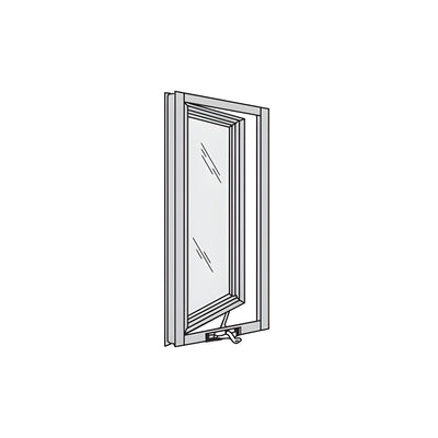 CRL-U.S. Aluminum Clear Anodized 7200 Series Out-Swing Casement Window for 1" Glazing