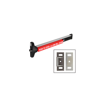 CRL DETEX® V40 36" Alarmed Rim Exit Device - Weatherized (Indoor/Outdoor)