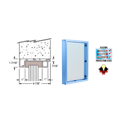 CRL KYNAR® Painted (Specify) Aluminum Standard Inset Frame Interior Glazed Vision Window
