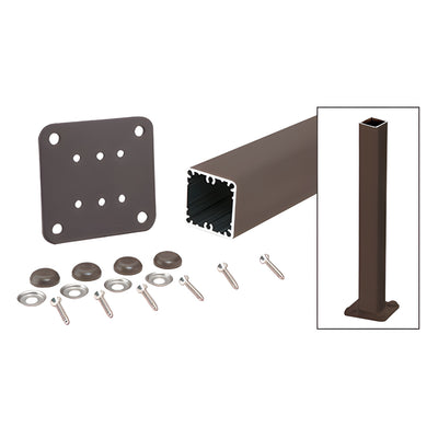 CRL Matte Bronze 200, 300, 350, and 400 Series 42" Surface Mount Post Kit