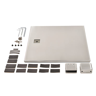 CRL Brushed Stainless Free Standing Post Base - End Left base