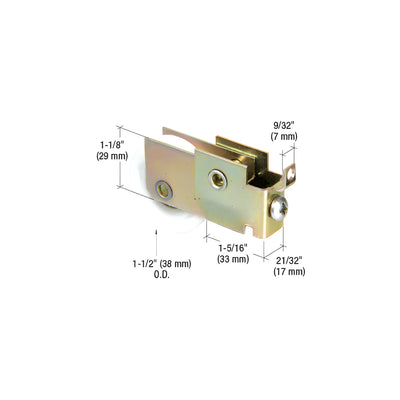 CRL 1-1/2" Nylon Ball Bearing Sliding Mirror Door Roller